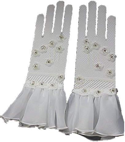 FloYoung 2016 Short Mesh Dancing Performance Party Short Fishnet Gloves Ivory