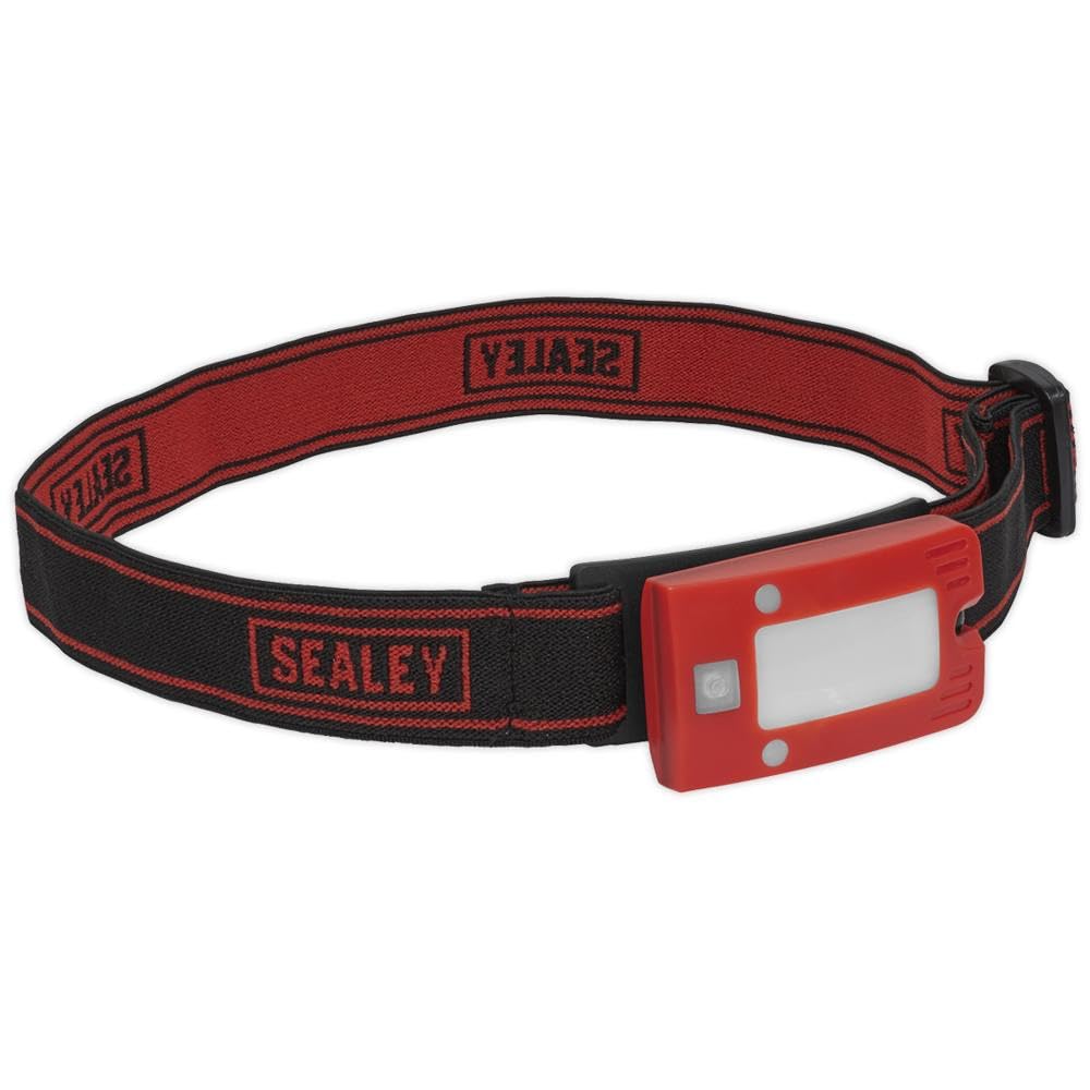 Sealey 2W COB LED Rechargeable Head Torch with Auto-Sensor - Red - LED360HTR