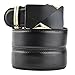 Belts Mens Leather Ratchet Comfort Cilp Adjustable Automatic Sliding Buckle Fashion Dress Belt 1.38 inches Width Black