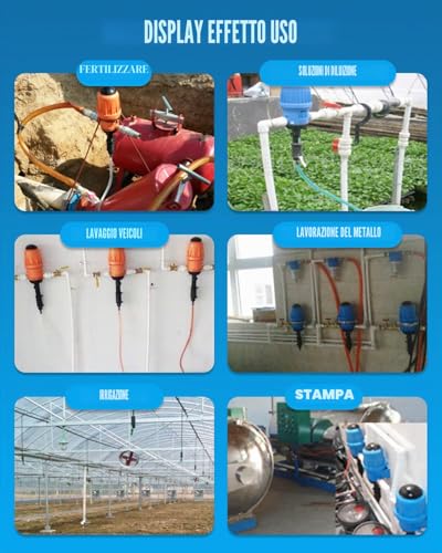 NEWTRY 0.4% ~ 4% Fertilizer Dispenser, Chemical Fertilizer Injector, Fertilizer Injector Adjustable Water Dispenser Liquid Chemical Doser 4.4~660.43 Gallons/H
