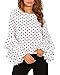 ZANZEA Women's Crewneck Sweatshirt Long Sleeve Pullover Loose Fit Blouse Tops White XX-Large