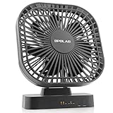 OPOLAR AA Battery Operated Desk Fan with Timer, 3 Speeds, Adjustable Head - USB or AA Battery Powered, Perfect for Study Room, Office, Hurricanes, and Bedroom