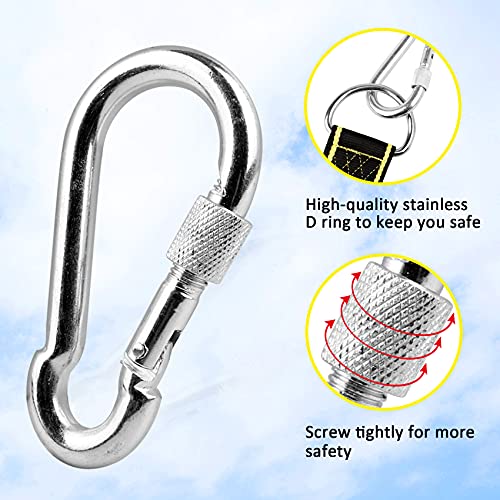 Schaukel Befestigung Hält 1000 kg Max, 1 Paar Hängematte Befestigung Hängematte Seil aus Reißfestem Polyester… – Bild 7