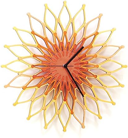 Fireworks II - Large Stylish Wooden Wall Clock, Sunburst Clock