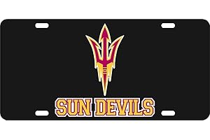 Elite Fan Shop Arizona State Sun Devils License Plate Black