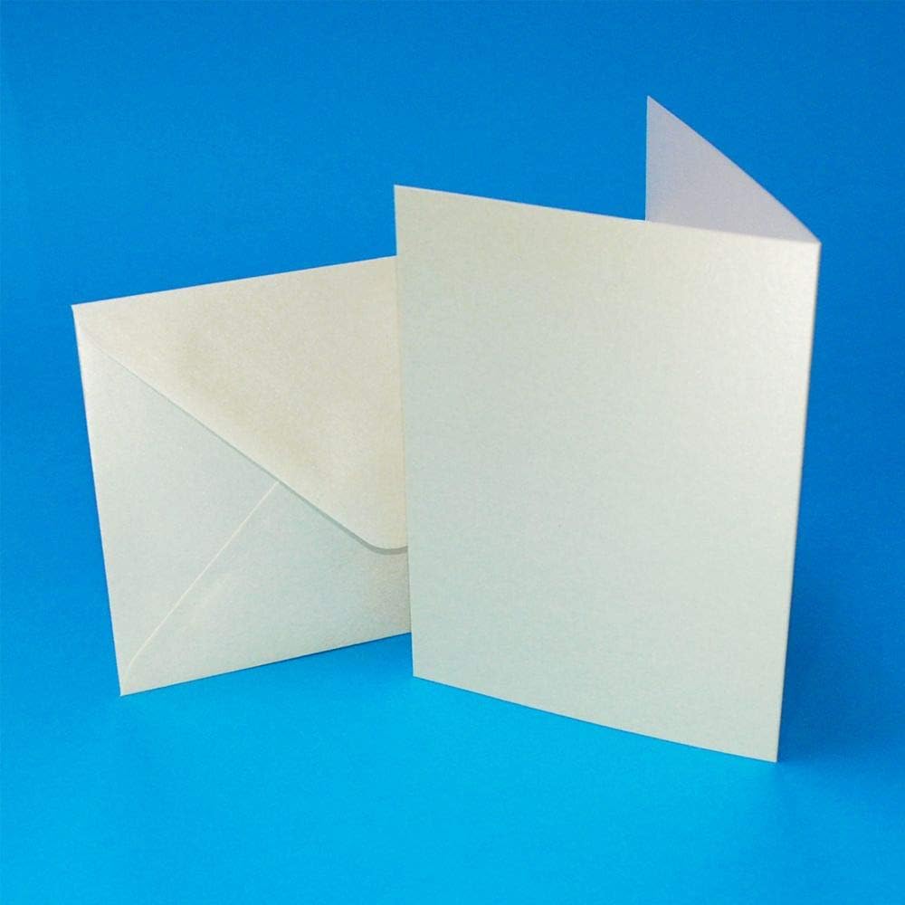 3 Ace Crafts C6 Ivory Blank Cards and Envelopes for Card Making (10) for Greetings Thank You Cards with Envelope, Valentines - Image 4