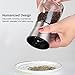 Vina Salt and Pepper Grinder Set, 2 Pack Glass Body & Stainless Steel Top Shakers with Ceramic Adjustable Grinding Coarseness Mills for Himalayan Salt, Pepper and Spices