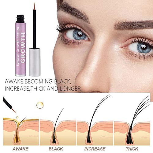 5ml Eyelash Growth Serum Lash Enhancer Serum Eyelash Booster for Longer Fuller Eyelashes Eyebrow Growth Treatment Serum Lash Brow Serum