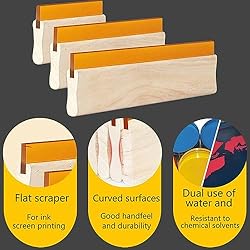 6 PCS 6 Sizes Screen Printing Squeegee,3 Sizes 75
