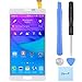 Flashtechllc Samsung Galaxy Note 4 LCD Screen Digitizer Assembly with Stylus Flex Connection (White Color)