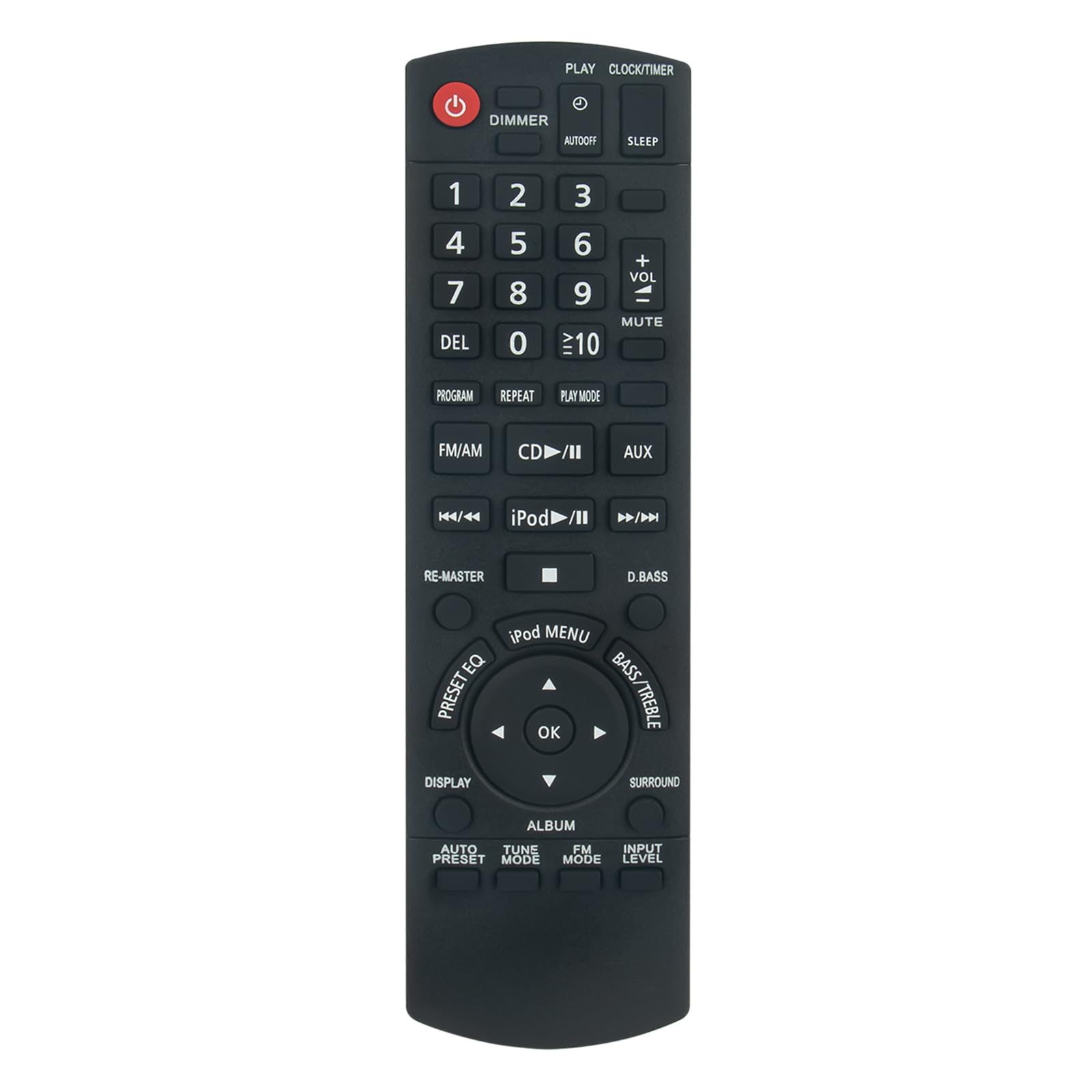 AULCMEET Replacement Remote Control N2QAYB000394 Fit for Panasonic Compact Stereo System SC-HC3