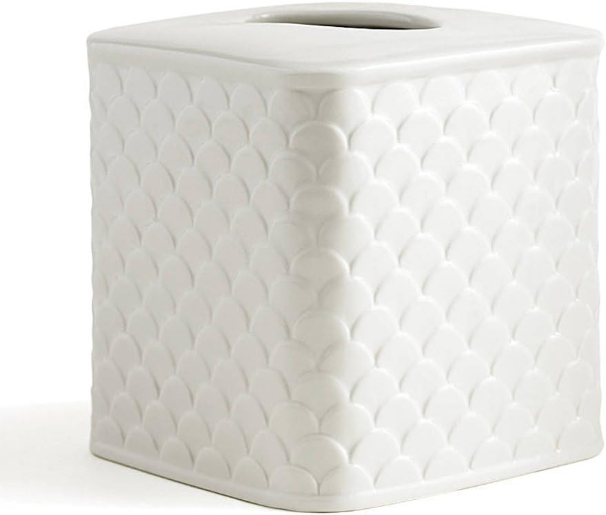 KassatexTissue Holder, Scala Bath Accessories | Embossed Porcelain