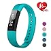 LETSCOM Fitness Tracker, Fitness Tracker Watch with Heart Rate Monitor,Slim Touch Screen and Wristbands, Wearable Waterproof Activity Tracker Pedometer,Green for Android and iOS