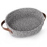 ABenkle Small Woven Basket with Handle, Empty Tiny