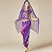 MUNAFIE Belly Dance Harem Pants Arabic Halloween Lantern Shiny Pants Fancy Pants US0-14 Purple