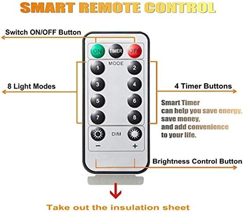 Curtain Fairy String Lights, USB Operated 3mX3m 300 LEDs Curtain Lights with Remote Control and Timer - Image 4