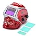 Neiko 53932A Auto-Darkening Welding Helmet | TIG, MIG, MMA, MAG/CO2 | Solar and Battery Powered | Red Skeleton Design