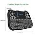 DQiDianZ Mini Wireless Keyboard 2.4G Backlit Touchpad Wireless Keyboard for Smart Android TV Box PC-Black, Built-in Lithium Battery