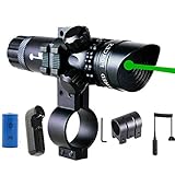 TZWNS Scope Zoomable Green Sight With 20mm 2 Mounts Base Switch Power 532nm Beam Battery Charger Included Dot Sight