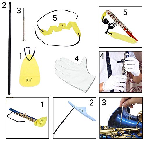 LeSharp Orchestral Instrument,Catkoo 5Pcs/Set Flute Saxophone Cleaning Repair Tools Woodwind Instruments Accessories