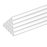 MECCANIXITY 15 Pcs Acrylic Round Rods 3/16" x