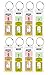 Cruise Tags - Narrow Cruise Ship Luggage Etag Holder with Zip Seal & Steel Loops for Royal Caribbean and Celebrity Cruises (8 Pack)