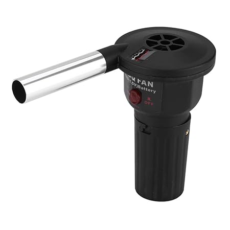 Zerodis Grillgebläse Grill Fön Tragbare BBQ Fan Luftgebläse Hand Batteriebetriebene Grillventilator Luftgebläse Handgebläse G