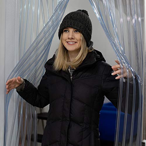 Strivide Strip Curtain Door Kit 36" x 84" Set of Clear PVC Vinyl