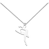 FUSTMW Dance Necklace Ballerina Jewelry for Dancers, Dancing Lovers Gifts Dance Pandent Necklace