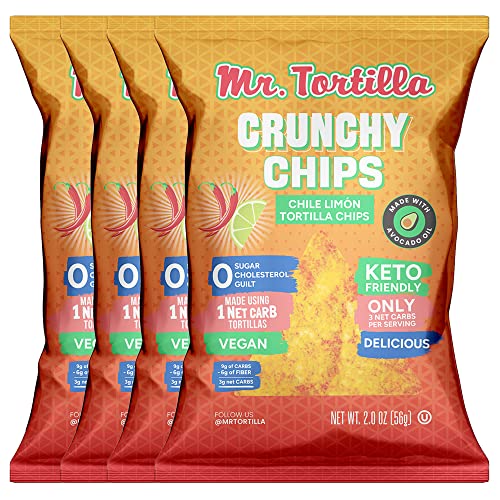 Mr. Tortilla's Crunchy Tortilla Chips KetoFriendly Vegan Snack Chips