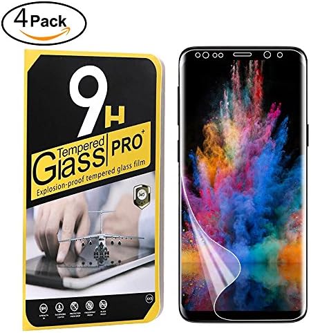 Galaxy S9 Plus Screen Protector [4 Pack], YoJiSa Soft Screen Film, Full Coverage HD Clear with Bubble-Free [Case-Friendly], High Sensitivity Screen Protector for Samsung Galaxy S9+ Plus -Clear