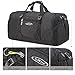 G4Free 60L Lightweight Foldable Duffel Bag Sports Gym Travel Duffel Overnight Weekend Bag Carry on Luggage Men Women (Black)