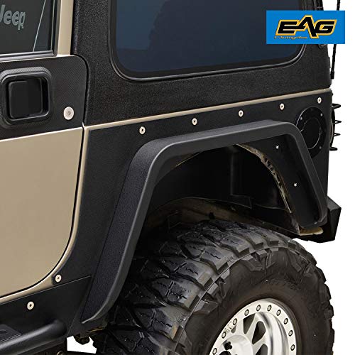 EAG Rear Fender Flare Armor Steel Fit for 9706 Wrangler TJ Pricepulse