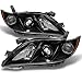 AKKON - For 2007-2009 Toyota Camry Black Bezel Projector Headlights Front Lamps Replacement Set