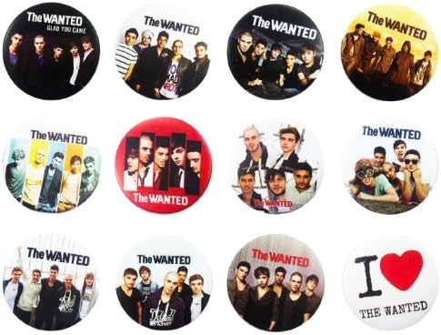 THE WANTED album fan Awesome Quality Lot 12 New Pins Pinback Buttons Badge 1.25"