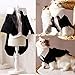 Handsome Prince Cat Bridegroom Wedding Tuxedo Faux Twinset Small Dog Formal Attire Party Birthday Holiday Outfit Halloween Costume (Black Tuxedo, X-Large)