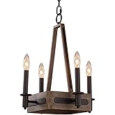 Kalco 508970SZ Duluth Chandelier, 4-Light 240 Total Watts, Satin Bronze