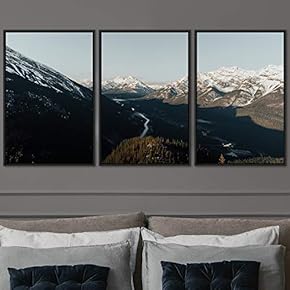 signwin 3 Piece Framed Canvas Wall Art Valley...