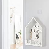 Garden Mile White Wall Key Holder with Letter Rack Home Storage 30cm view 9