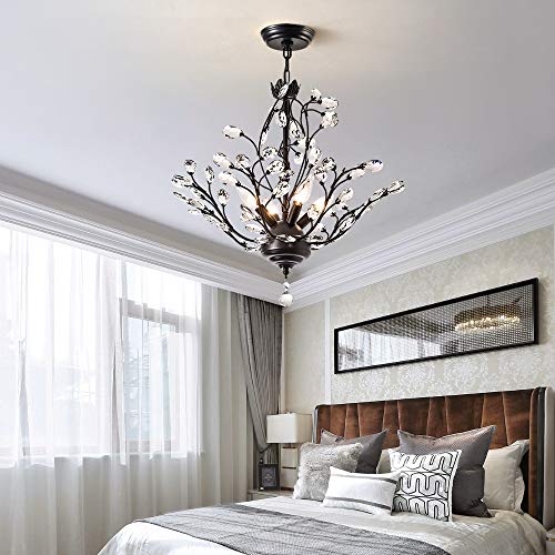 Modern Elegant K9 Crystal Chandelier Pendant Ceiling Lighting Fixture - 4 Lights - Thumbnail 6