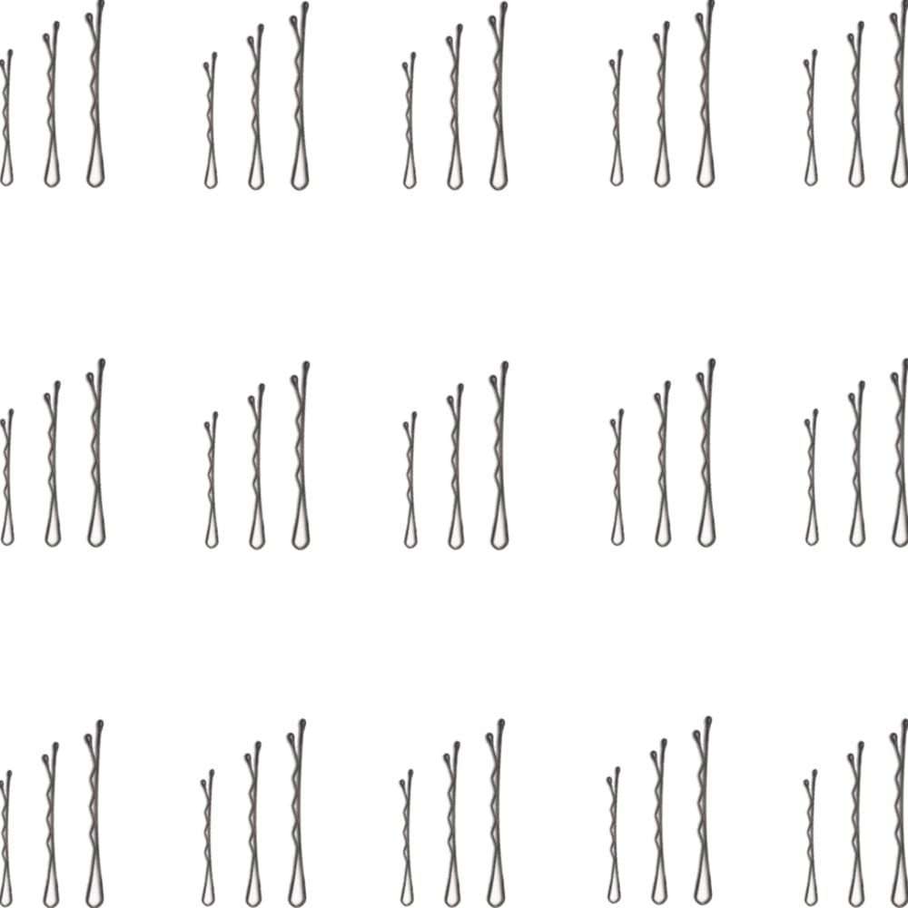 Topkids Accessories Hair Grips and Pins for Women and Girls - Bobby Pins, Kirby Grips, Small Hair Clips (45mm + 55mm + 65mm, Black 108pc)