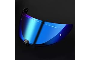 FCKBLSL i70 i10 HJ-31 Motorcycle Helmet Visor Uv Protection Helmet Shield (Revo Blue)