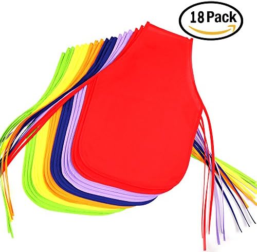 Y wang 18Pack Children’s Artists Fabric Aprons Kids Aprons Smock For Crafts & Art Painting Activity, Painting Aprons In Assorted Color