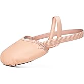 Stelle Leather Half Soles Dance Shoes Womens Lyrical Pirouette Turners Dance Shoes for Turning (Girls/Boys/Men/Adult)
