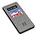 Dockem Luxe N2T Wallet Case for Samsung Galaxy S10 Plus: Slim TPU Bumper & Synthetic Leather Card Case with Textured Twill Canvas Style: 2 Card Slots [Black/Grey]