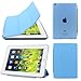 BESDATA Ultra Thin Magnetic Smart Cover for Apple iPad Mini 1st Generation [Wake/Sleep Function] Translucent Back Case + Screen Protector + Cleaning Cloth + Stylus (Sky Blue)