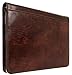 Time Resistance Leather Portfolio - A4 Document Folder - Italian Handcrafted Padfolio Organizer (Brown) - Gift Box Included