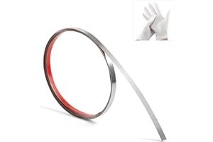 bnell Flexible Molding & Wall Trim,Peel and Stick Trim Molding, Stainless Steel Metalized Mirror Like Design,Self Adhesive Molding Trim,(10Ft x 0.39inch, Silvery)