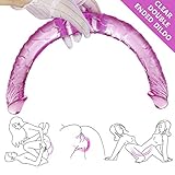 17.7in Double-Ended Dildos, Xocity, Realistic Silicone Dildo for Anal Vagina Simulation, Double Dongle Adult Sex Toy for Male Female Women Lesbian, 17.7in Super Long for Couple Play
