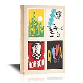 Vintage Filming Equipment Canvas Wall Art - Vintage Movie Concept - Gallery Wrap Modern Home Art | Ready to Hang - 12x18 inches